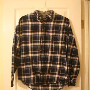 Eddie Bauer Men's Flannel Shirt, Size M, Blue Plaid